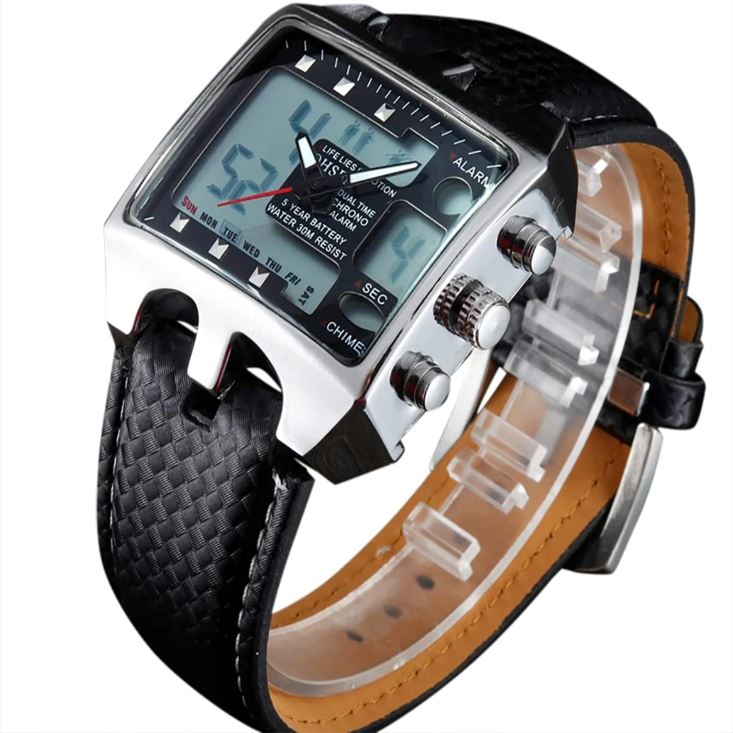 Versatile, Stylish, and Durable Outdoor Men's Watch perfect for Sports and Everyday Wear. With a sleek, modern design, this watc
Versatile, Stylish, and Durable Outdoor Men's Watch perfect for Sports and Everyday Wear. With a sleek, modern design, this watc