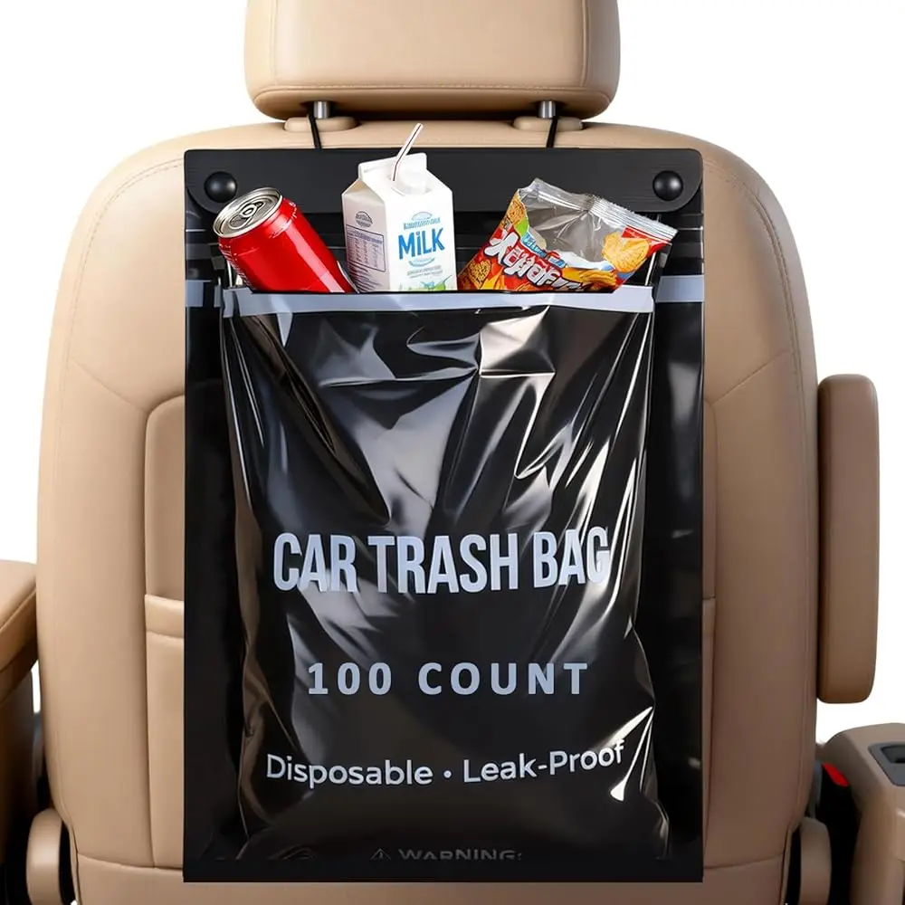 100 Count Disposable Car Trash Bags - 2 Gallon Leakproof & Smellproof Car Garbage Bags, Hanging & Stick-On Car Trash Can Alte
100 Count Disposable Car Trash Bags - 2 Gallon Leakproof & Smellproof Car Garbage Bags, Hanging & Stick-On Car Trash Can Alte