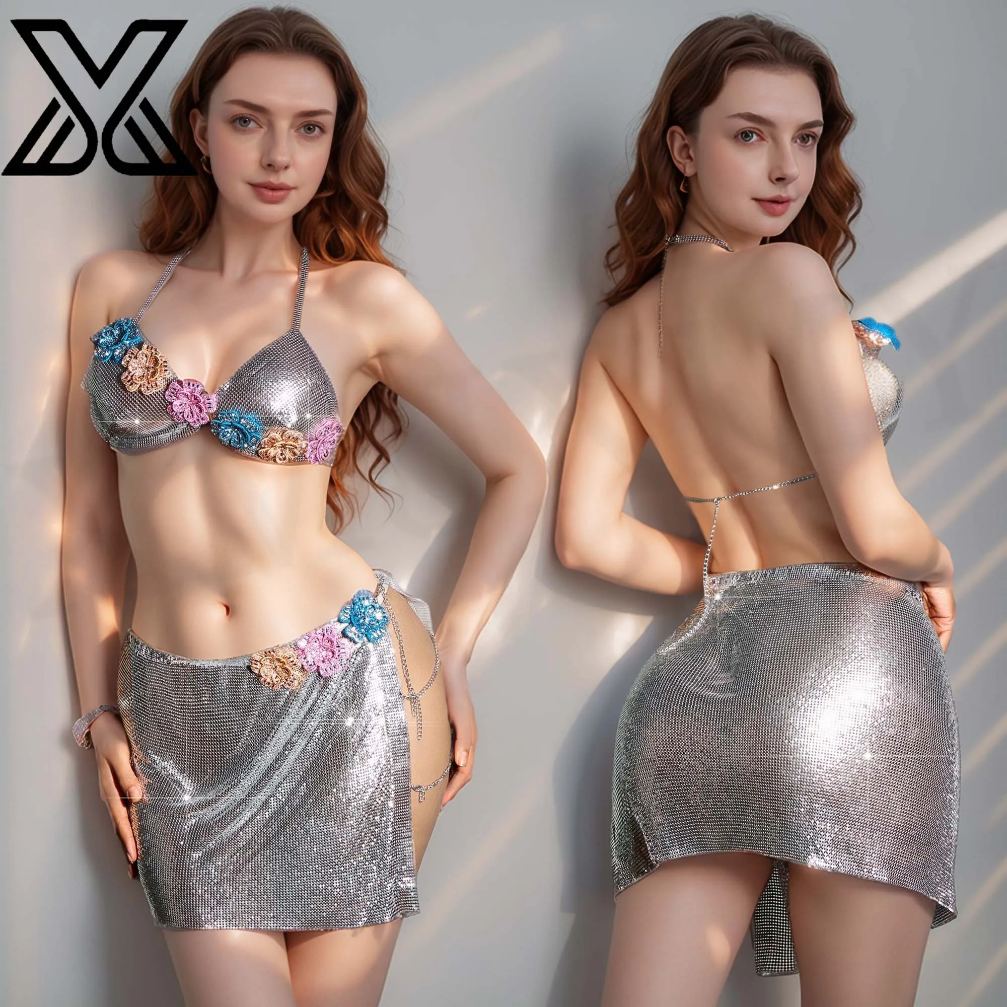 XMJXMY Облегающее пляжное бикини с металлическими пайетками, купальник, топ с лямкой на шее, жилет с открытой спиной для женщин
XMJXMY Облегающее пляжное бикини с металлическими пайетками, купальник, топ с лямкой на шее, жилет с открытой спиной для женщин