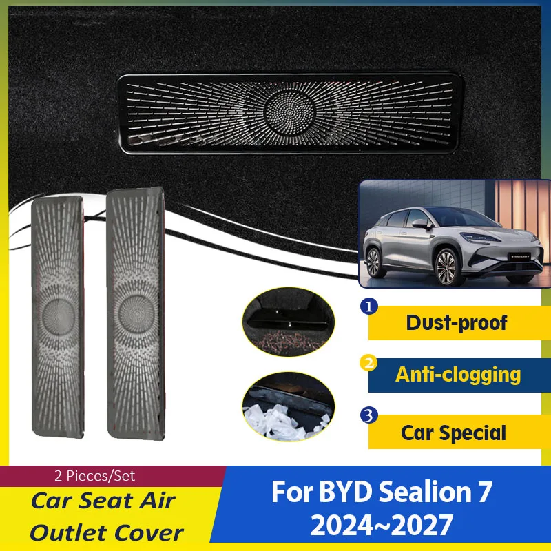 Car Air Outlet Covers For BYD Sealion 7 07 EV 2024 2025 2026 2027 Metal Under Seat Conditioner Vent Protect Cap Auto Accessories
Car Air Outlet Covers For BYD Sealion 7 07 EV 2024 2025 2026 2027 Metal Under Seat Conditioner Vent Protect Cap Auto Accessories