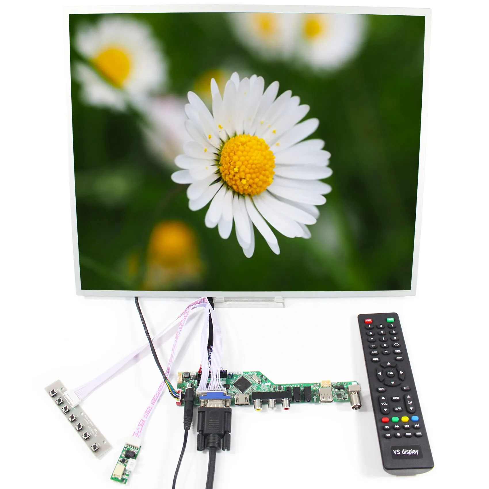 HD-MI VGA AV USB RF TV LCD Controller Board And 19in LQ190E1LW61 1280X1024 LCD Screen
HD-MI VGA AV USB RF TV LCD Controller Board And 19in LQ190E1LW61 1280X1024 LCD Screen