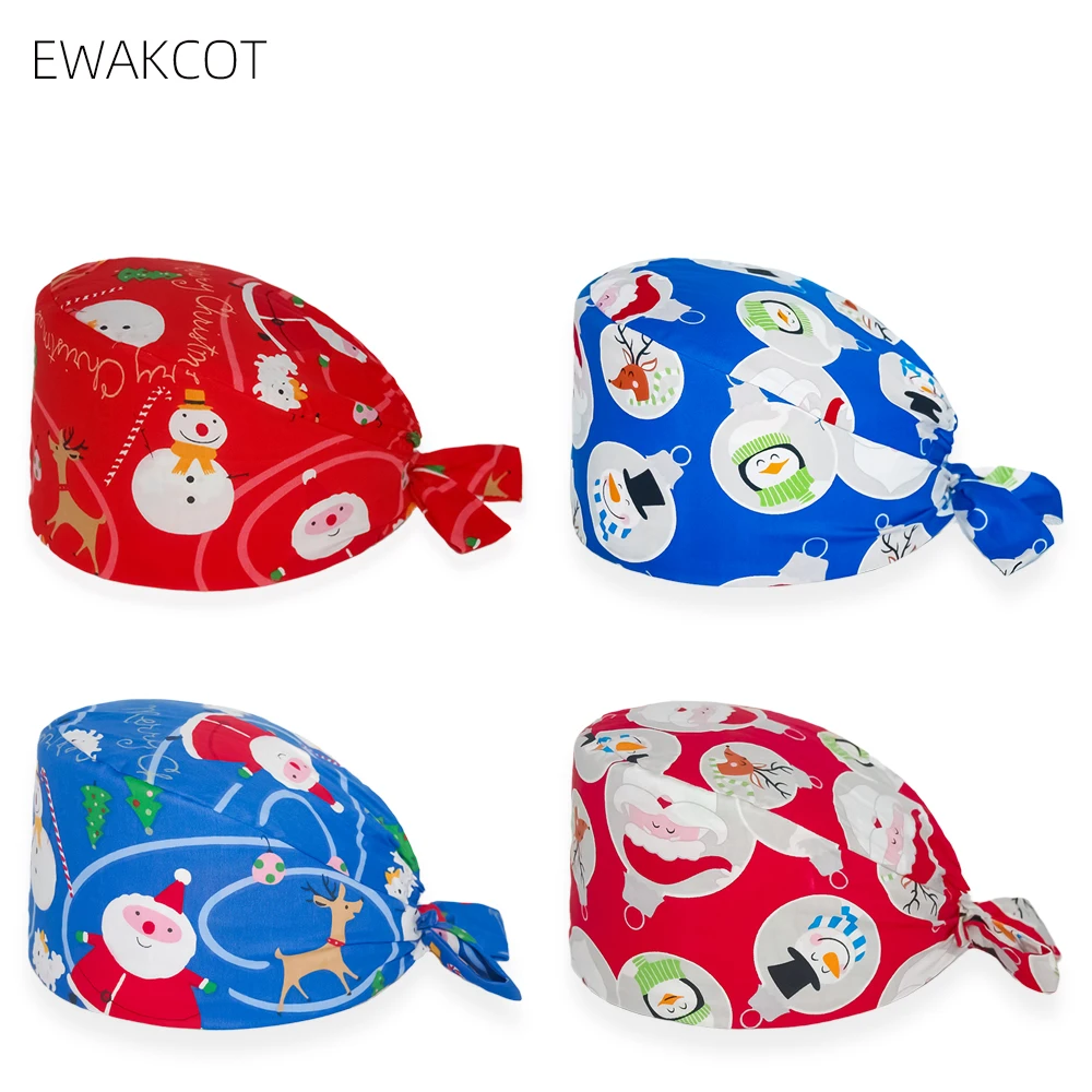 Christmas santa Printed Surgical cap for women men pure cotton nurse doctor dentist chef working scrub hats medical hospital hat
Christmas santa Printed Surgical cap for women men pure cotton nurse doctor dentist chef working scrub hats medical hospital hat
