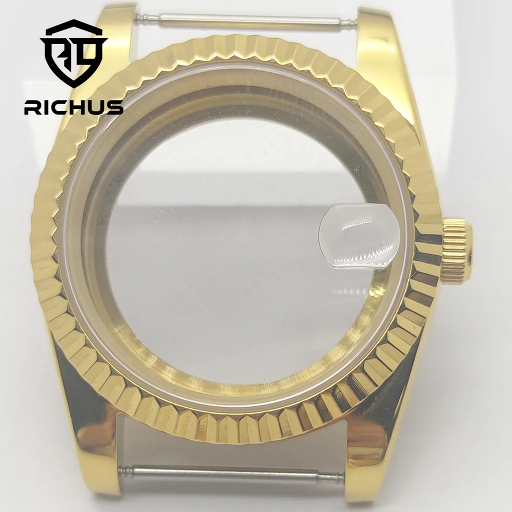 RICHUS NH35 Case 36mm 39mm Gold Watch Case Sapphire Glass Fit NH34 NH35 NH36 ETA2824 PT5000 Miyota8215-DG Movement 
RICHUS NH35 Case 36mm 39mm Gold Watch Case Sapphire Glass Fit NH34 NH35 NH36 ETA2824 PT5000 Miyota8215-DG Movement