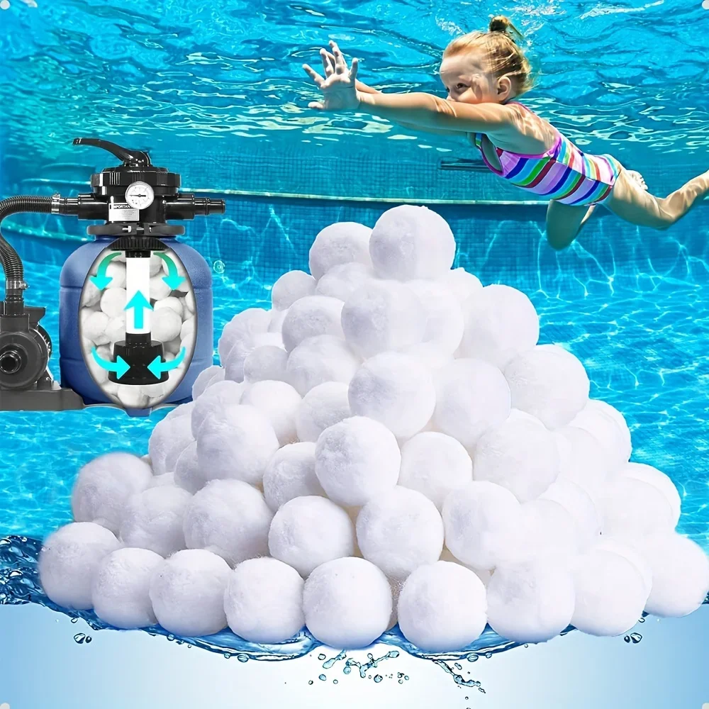 1LB Pool Filter Ball for Sand Filter Pump for above Ground Pool, Pool Filter Media Balls Instead of Sand, Reusable Eco-Friendly
1LB Pool Filter Ball for Sand Filter Pump for above Ground Pool, Pool Filter Media Balls Instead of Sand, Reusable Eco-Friendly