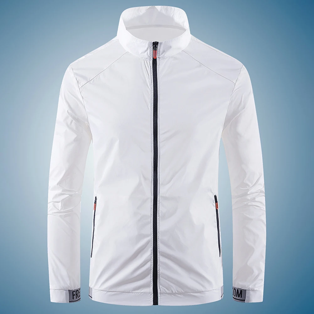 Sunscreen Coats Men Coat Outdoor Breathable Casual Long Sleeve Skin Clothing Solid Color Sports Waterproof Jacket
Sunscreen Coats Men Coat Outdoor Breathable Casual Long Sleeve Skin Clothing Solid Color Sports Waterproof Jacket