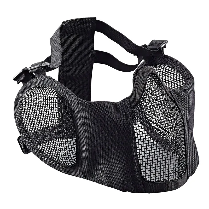 Steel Mesh Tactical Mask Airsoft Paintball Ear Protection Breathable Half Face Mask Cosplay Outdoor Cycling Gear QG228S
Steel Mesh Tactical Mask Airsoft Paintball Ear Protection Breathable Half Face Mask Cosplay Outdoor Cycling Gear QG228S