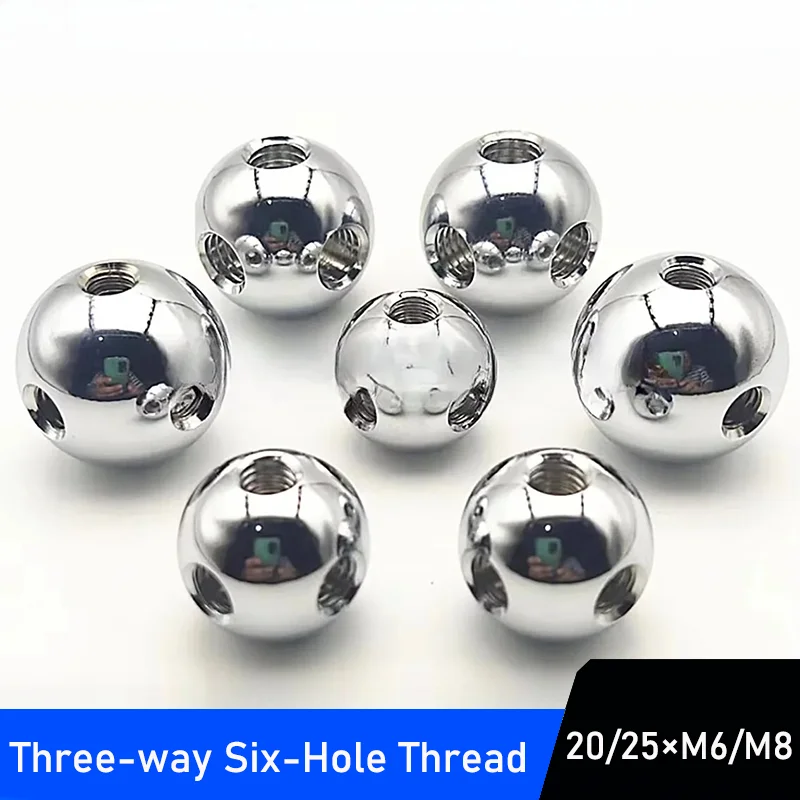 Chrome Threaded Ball 20/25mm M6/M8 6-Hole,for Display Case & Creative Furniture Connector, Carbon Steel/304 Stainless Steel
Chrome Threaded Ball 20/25mm M6/M8 6-Hole,for Display Case & Creative Furniture Connector, Carbon Steel/304 Stainless Steel