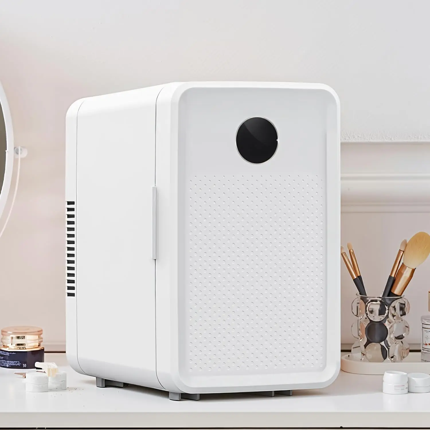 12L/22L Mini Fridge for Bedroom, Personal Small Refrigerator for Skin Care Cosmetics, 110V/12V Portable Cooler & Warmer for Drinks Food Beauty Makeup Dorm Car Office
12L/22L Mini Fridge for Bedroom, Personal Small Refrigerator for Skin Care Cosmetics, 110V/12V Portable Cooler & Warmer for Drinks Food Beauty Makeup Dorm Car Office