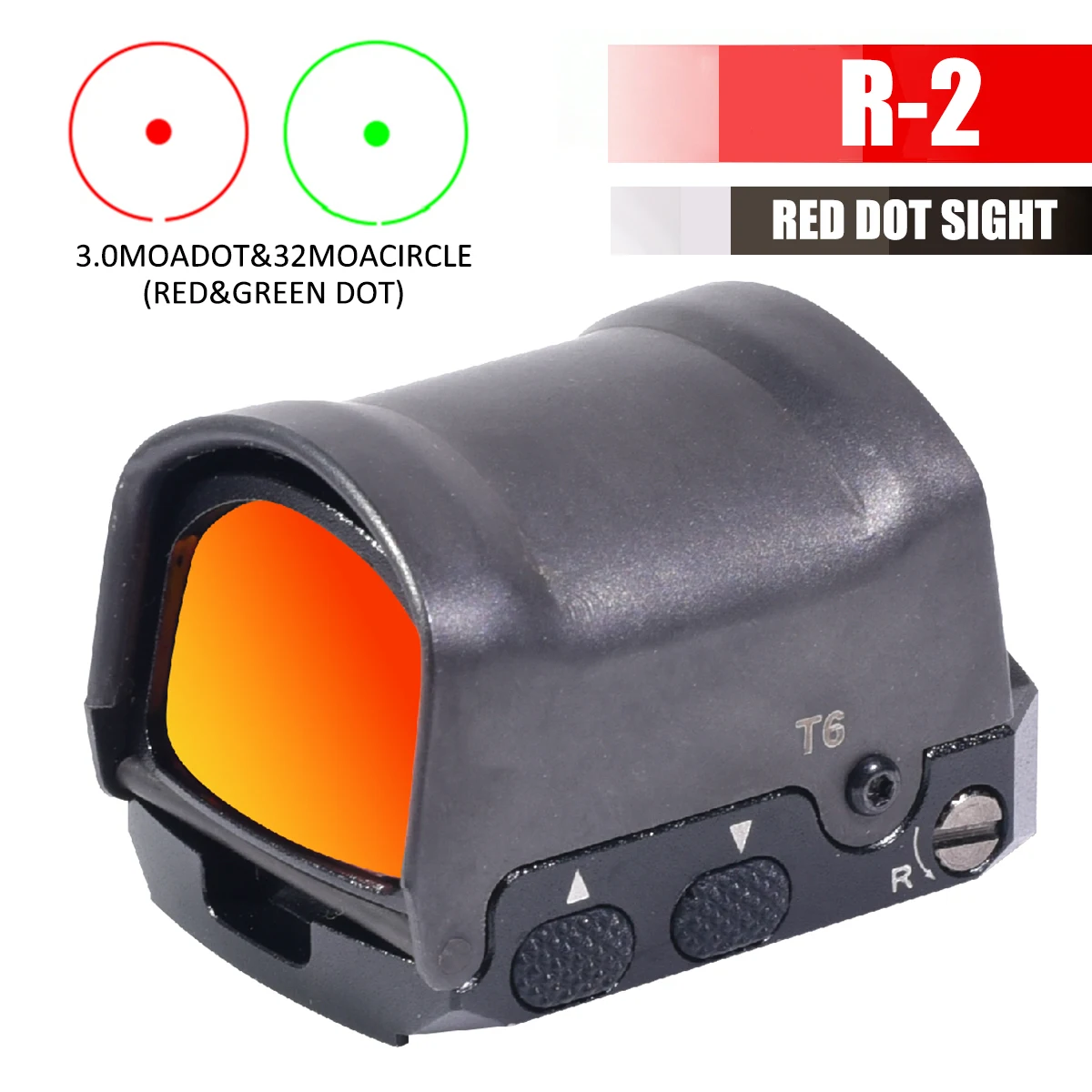 Tactical R-2 Red Dot Sight with Full/Half Shroud Mount Circle Dot Reticle Hunting 1x30 Reflex Sight with Original Markings
Tactical R-2 Red Dot Sight with Full/Half Shroud Mount Circle Dot Reticle Hunting 1x30 Reflex Sight with Original Markings