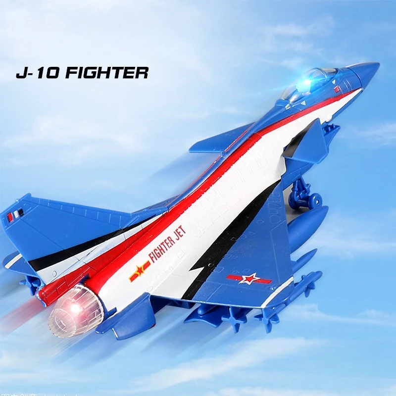 Модель истребителя J-10 из сплава, акустооптическая возвратная сила, авиационная военная модель самолета, игрушка, орнамент, подарок
Модель истребителя J-10 из сплава, акустооптическая возвратная сила, авиационная военная модель самолета, игрушка, орнамент, подарок