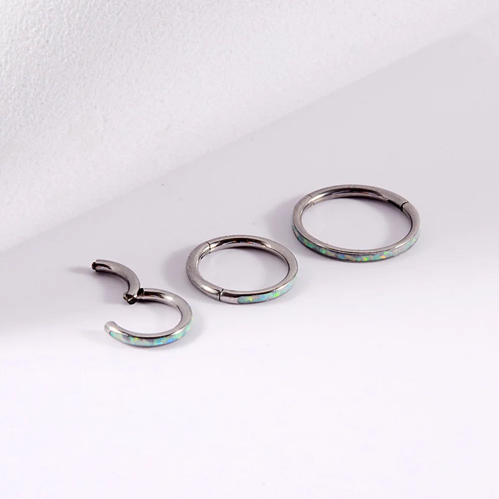 1PC ASTM F136 G23 Titanium Nose Ring Septum Hinged Opal Conch Earrings Helix Cartilage Clicker Rook Lobe Body Piercing Jewelry
1PC ASTM F136 G23 Titanium Nose Ring Septum Hinged Opal Conch Earrings Helix Cartilage Clicker Rook Lobe Body Piercing Jewelry