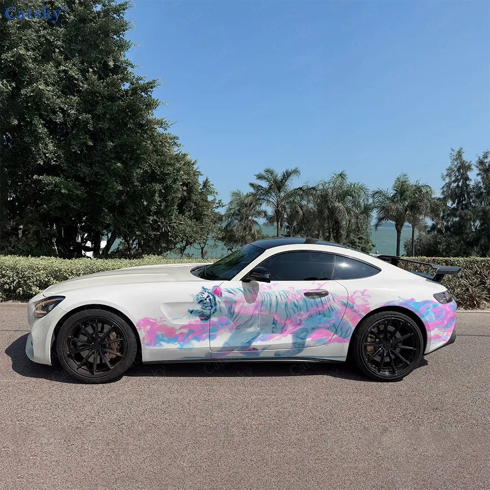 2pcs Pink-Blue Gradient White Tiger Car Side Wrap, Self-Adhesive PVC Waterproof & Scratch-Resistant Stickers, Car Accessory Gift
2pcs Pink-Blue Gradient White Tiger Car Side Wrap, Self-Adhesive PVC Waterproof & Scratch-Resistant Stickers, Car Accessory Gift