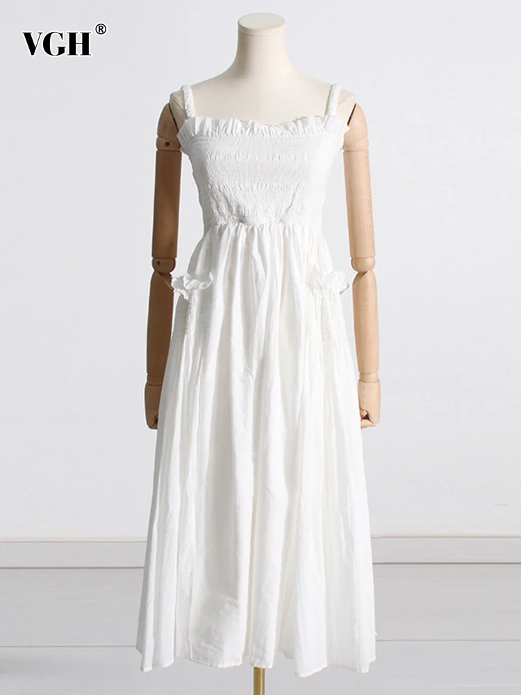 VGH Patchwork Ruffles Elegant Dresses For Women Square Collar Sleeveless High Waist Backless Hollow Out Temperament Dress Female
VGH Patchwork Ruffles Elegant Dresses For Women Square Collar Sleeveless High Waist Backless Hollow Out Temperament Dress Female