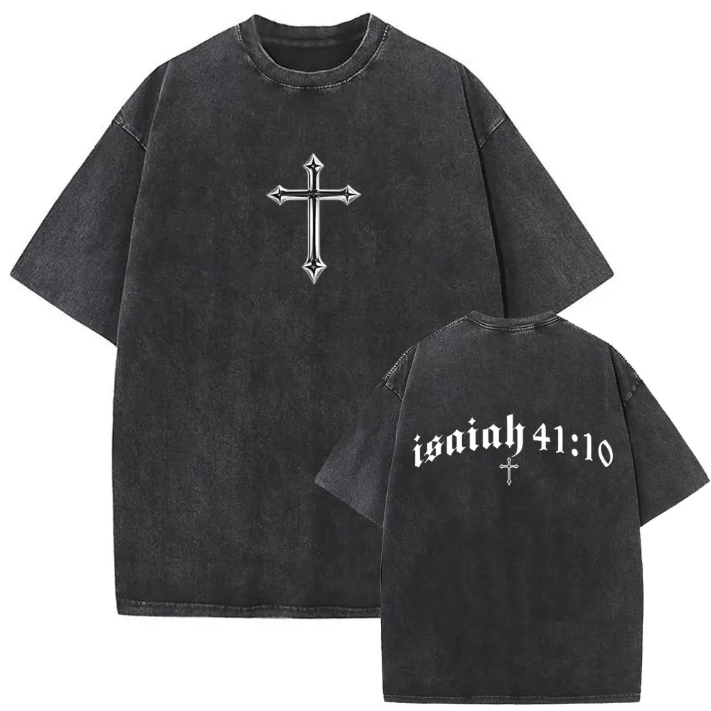 Bible Cross Jesus Christ Vintage Washed T Shirts Men Women Gym Workout Oversized T-shirts Men's Fashion Retro Rock Streetwear
Bible Cross Jesus Christ Vintage Washed T Shirts Men Women Gym Workout Oversized T-shirts Men's Fashion Retro Rock Streetwear