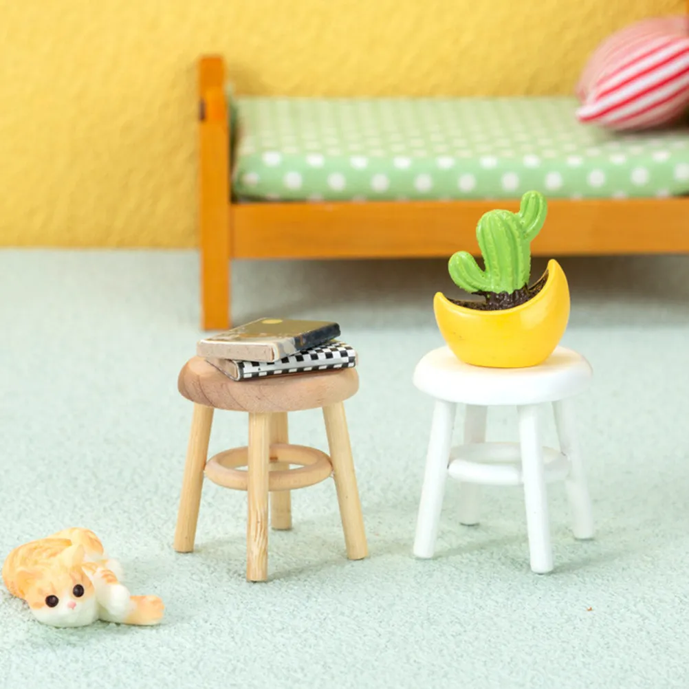 2Pcs Miniature Rustic Wooden Stool Exquisite Workmanship for Mini House Accessories Bedroom Living Room Kitchen Decoration
2Pcs Miniature Rustic Wooden Stool Exquisite Workmanship for Mini House Accessories Bedroom Living Room Kitchen Decoration