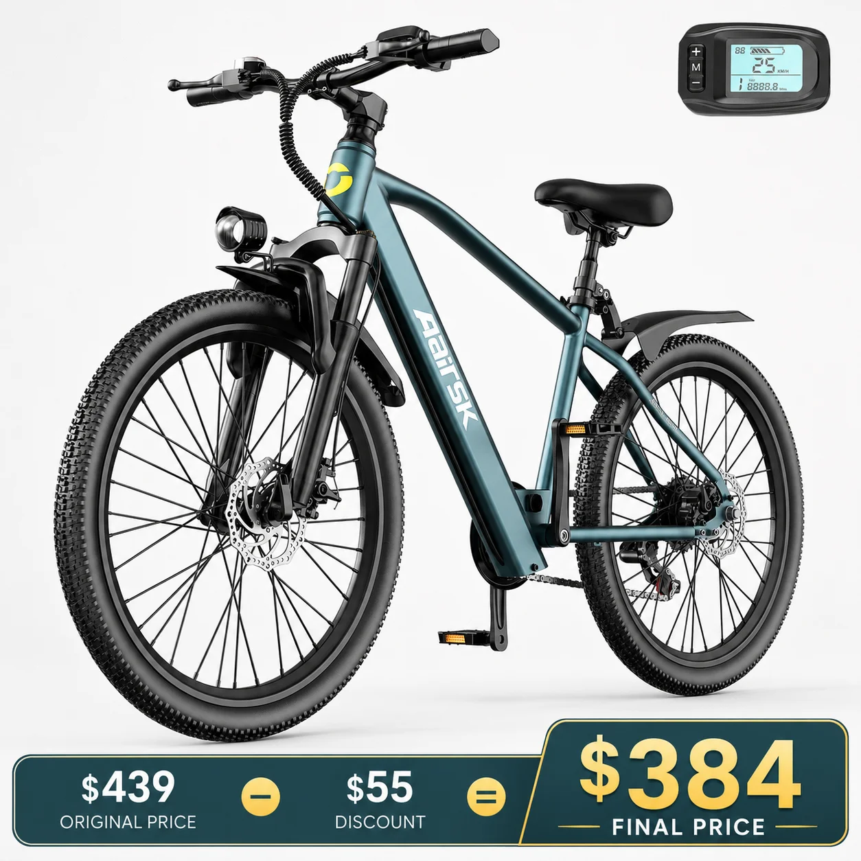 Electric Bike for Adults, 540W Peak Mountain Ebike with 25 MPH, 40 Miles Range, 7 Speed, 36V 10.4Ah Battery Ebike, 24''/26" Electric Bicycle for Commute
Electric Bike for Adults, 540W Peak Mountain Ebike with 25 MPH, 40 Miles Range, 7 Speed, 36V 10.4Ah Battery Ebike, 24''/26" Electric Bicycle for Commute