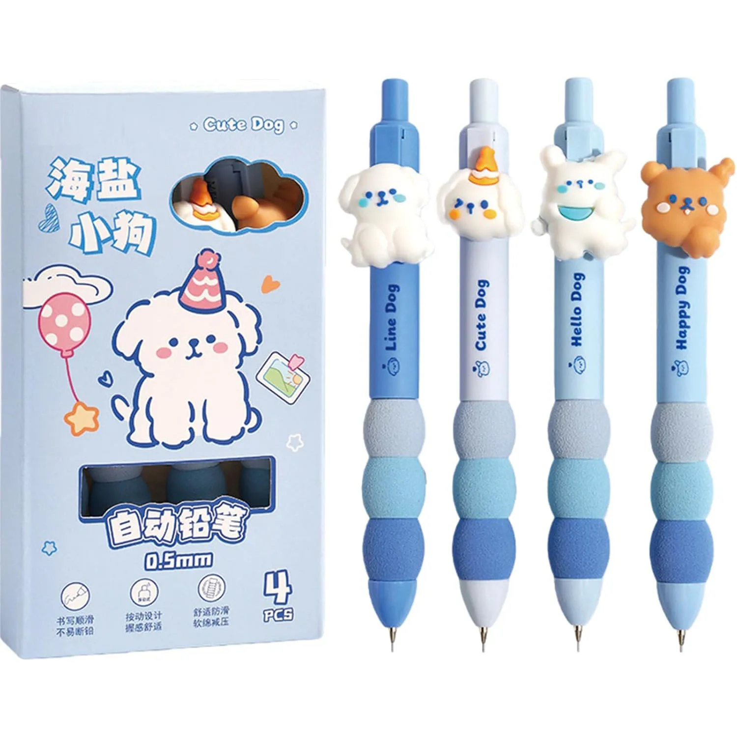 4 Pcs Cute Mechanical Pencils 0.5mm Cartoon Puppy Mechanical Pencil Kawaii Soft Grip Mechanical Pencils School Pencil for Studen
4 Pcs Cute Mechanical Pencils 0.5mm Cartoon Puppy Mechanical Pencil Kawaii Soft Grip Mechanical Pencils School Pencil for Studen