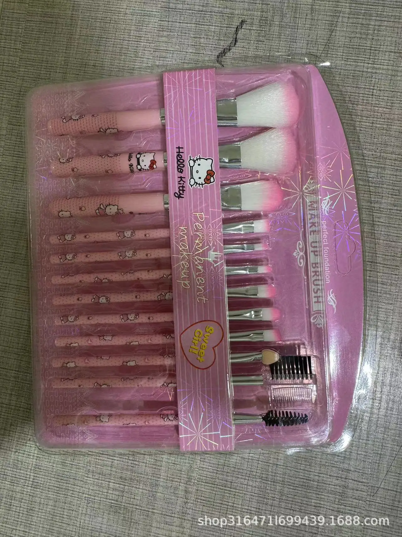 Новая модель Kawaii Hello Kitty, набор периферийных кистей для макияжа, милые мультяшные кисти, женские куроми, 12 шт.
Новая модель Kawaii Hello Kitty, набор периферийных кистей для макияжа, милые мультяшные кисти, женские куроми, 12 шт.