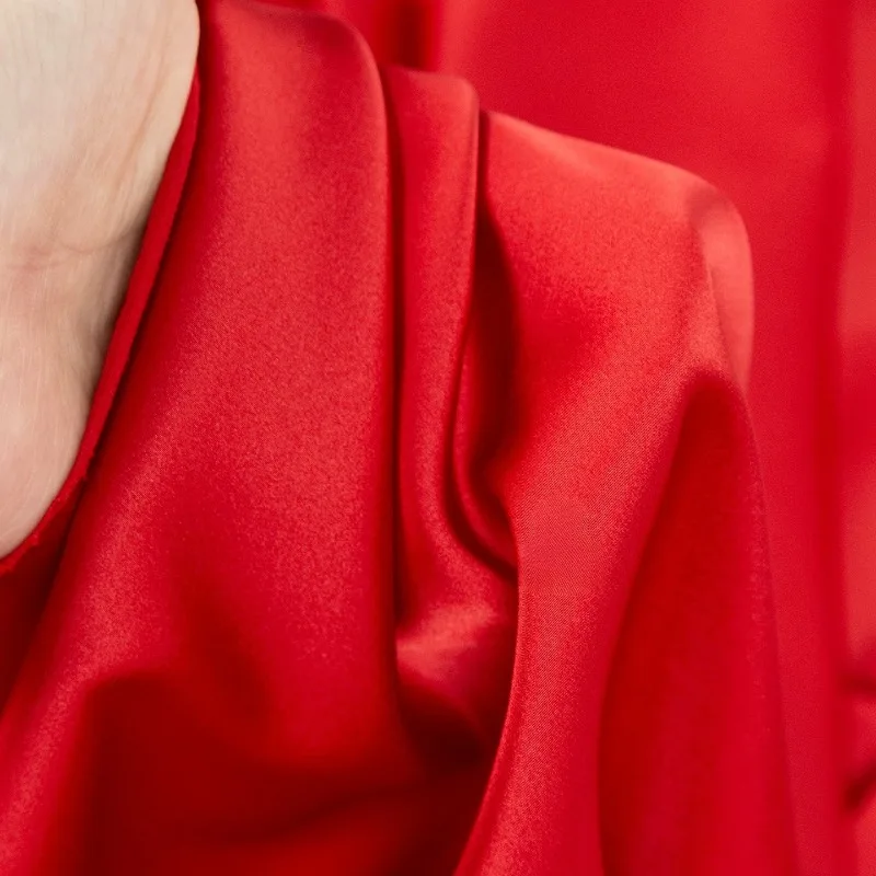Red Premium Stretchy Satin Fabric Solid Color Soft Silky for Wedding Gown Shirt Lining Custom Clothing DIY Sewing Accessories
Red Premium Stretchy Satin Fabric Solid Color Soft Silky for Wedding Gown Shirt Lining Custom Clothing DIY Sewing Accessories