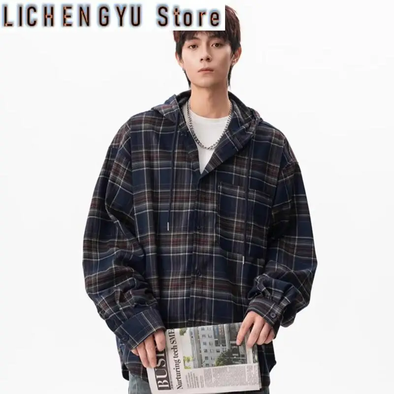 Street Casual Autumn Men's Set Hooded Plaid Long Sleeved Shirt Jackets Stylish and Sophisticated Shirt Casual and Versatile Coat
Street Casual Autumn Men's Set Hooded Plaid Long Sleeved Shirt Jackets Stylish and Sophisticated Shirt Casual and Versatile Coat