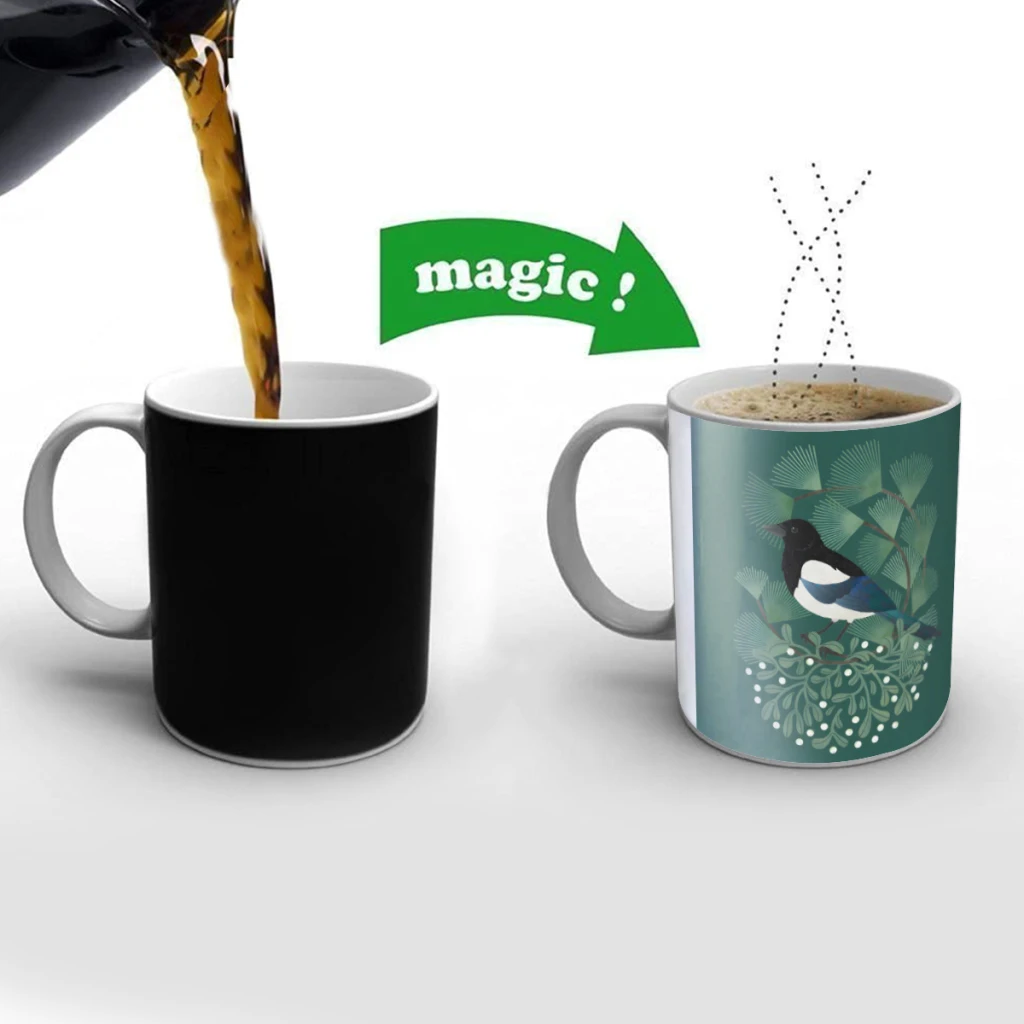 Magpie Mistletoe Creativity Change Color Chang mug Ceramic mug Hot Coffee Cup Breakfast Cup Mug Friend Gift
Magpie Mistletoe Creativity Change Color Chang mug Ceramic mug Hot Coffee Cup Breakfast Cup Mug Friend Gift