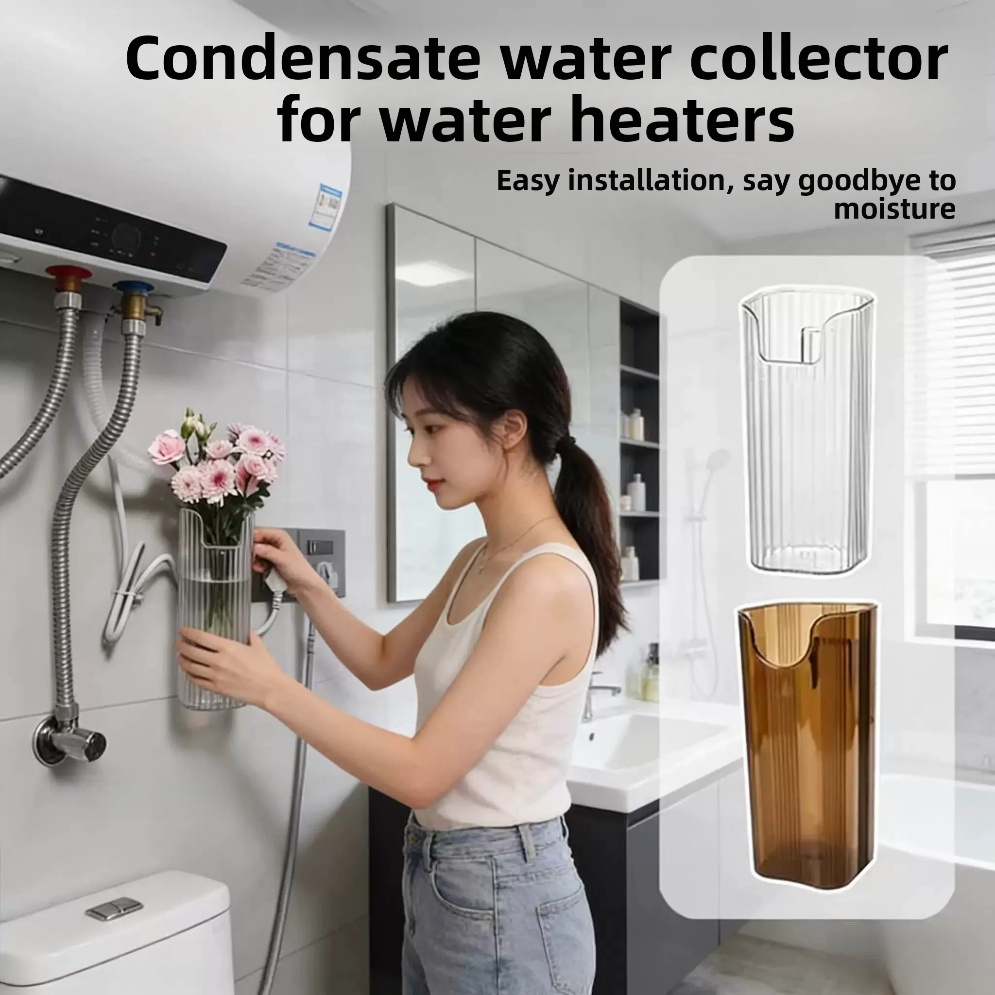 Universal Type Water Collection Box Transparent Wall Mounted Condensate Drainage Gatherer for Water Heater No Punching Needed
Universal Type Water Collection Box Transparent Wall Mounted Condensate Drainage Gatherer for Water Heater No Punching Needed