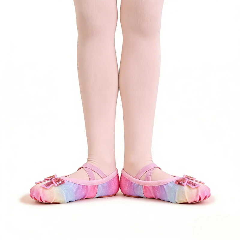 Girls Ballet Shoes Rainbow Sequin Dance Slippers Gradient Glitter Performance Daily Practice 25-36 Wear-Resistant Cat Claw Sole
Girls Ballet Shoes Rainbow Sequin Dance Slippers Gradient Glitter Performance Daily Practice 25-36 Wear-Resistant Cat Claw Sole