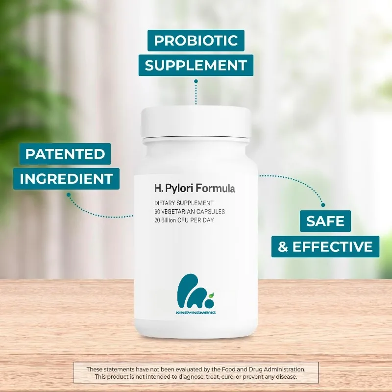Helicobacter pylori formula with 20 billion CFU per day - natural probiotic lactobacillus supplement -60 vegetarian capsules
Helicobacter pylori formula with 20 billion CFU per day - natural probiotic lactobacillus supplement -60 vegetarian capsules