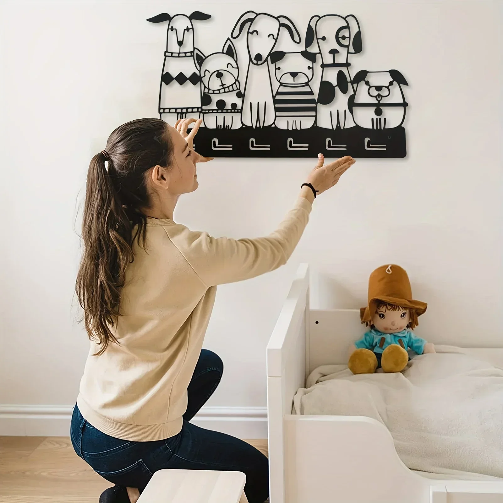 Metal Wall Mounted Key Holder Hooks with Creative Animal Design Ideal for Coat Hanger and Storage Rack
Metal Wall Mounted Key Holder Hooks with Creative Animal Design Ideal for Coat Hanger and Storage Rack