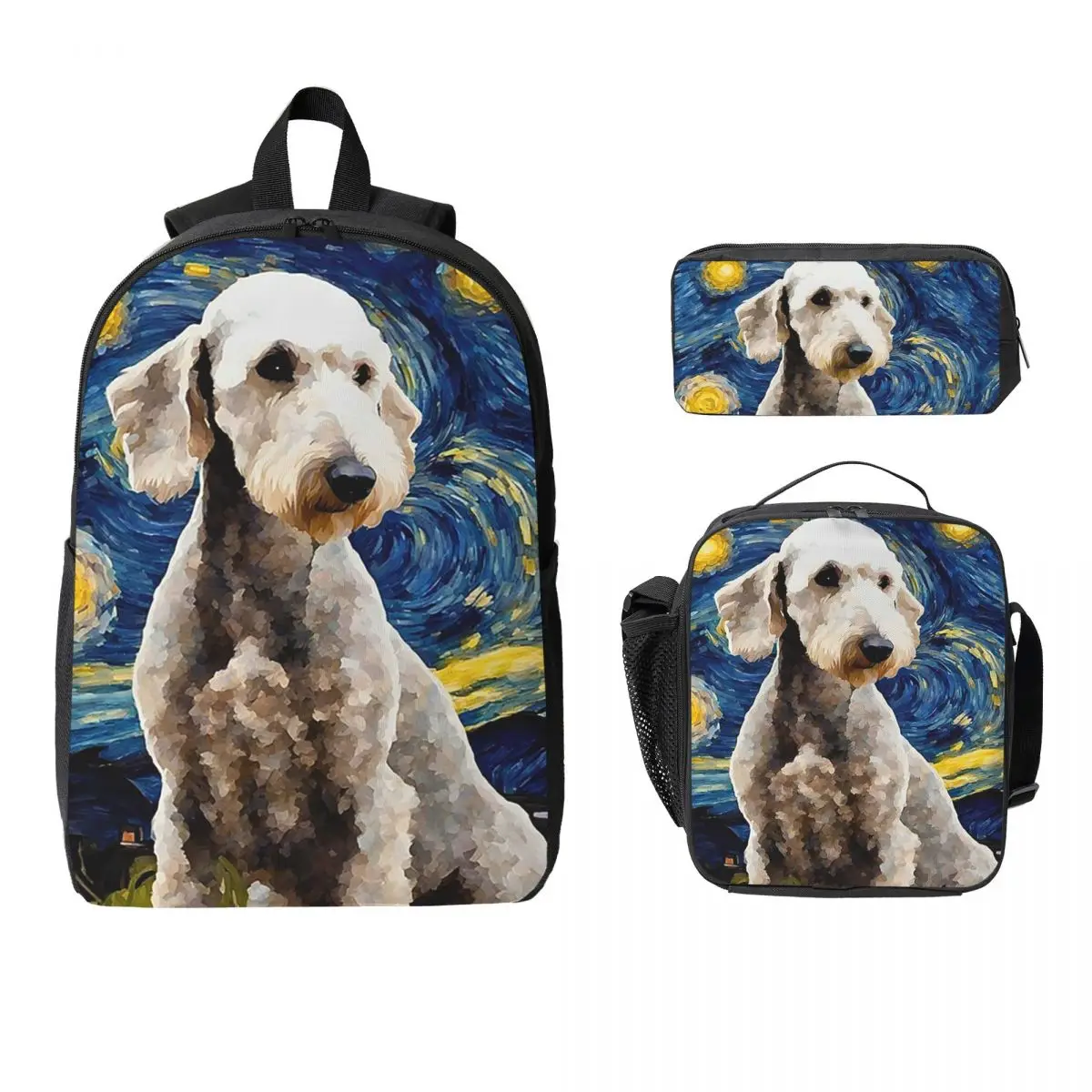 Bedlington Terrier Night Backpack Boys Girls BookBag School Bag Laptop Shoulder Bags 3ps Insulated Lunch Bag Pencil Case
Bedlington Terrier Night Backpack Boys Girls BookBag School Bag Laptop Shoulder Bags 3ps Insulated Lunch Bag Pencil Case