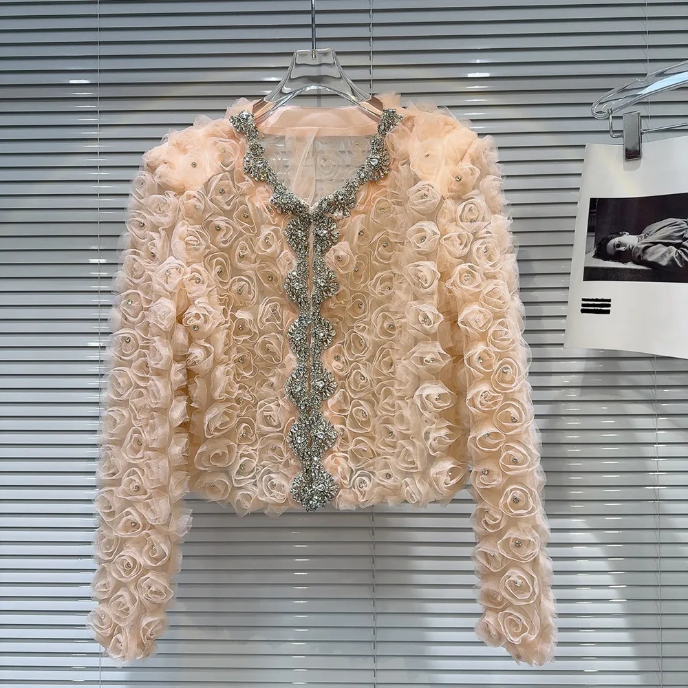 2025 Spring New Short Coat French Celebrity Rhinestone Edge Mesh Three-dimensional Flower Short Jacket Top for Women Ladies
2025 Spring New Short Coat French Celebrity Rhinestone Edge Mesh Three-dimensional Flower Short Jacket Top for Women Ladies