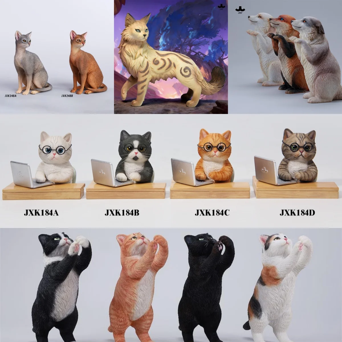 HIPLAY JXK Misty Forest Cat Kung Fu Cat Multicolor Abyssinian Cat Slack Off Cat Highly Detailed Realistic Resin Animal Figurine
HIPLAY JXK Misty Forest Cat Kung Fu Cat Multicolor Abyssinian Cat Slack Off Cat Highly Detailed Realistic Resin Animal Figurine