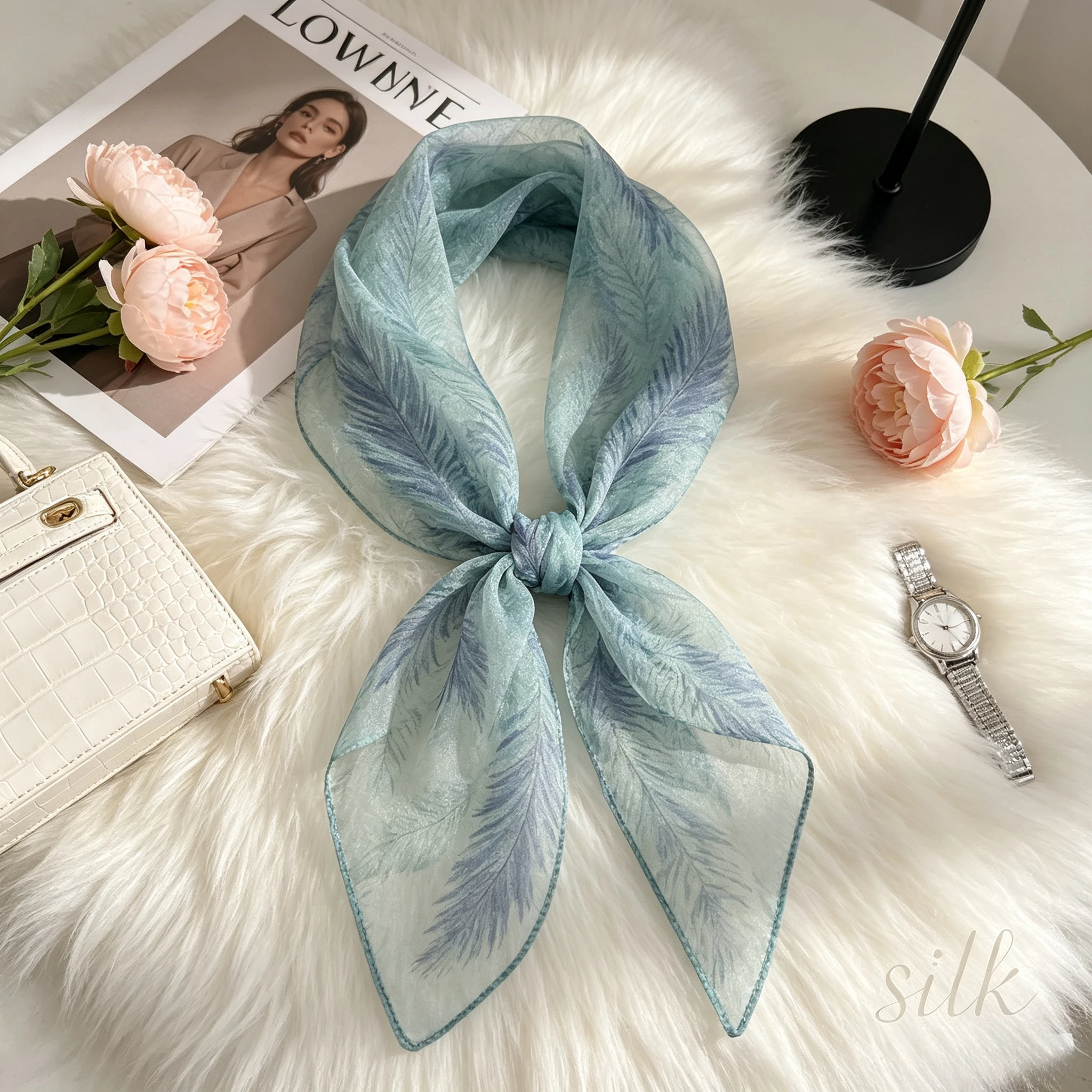 Light Luxury and Gentle Style Medieval Elegant Thin Long Silk Foreign Gas Tied Bag Tied Hair Decorative Sunscreen Scarf
Light Luxury and Gentle Style Medieval Elegant Thin Long Silk Foreign Gas Tied Bag Tied Hair Decorative Sunscreen Scarf