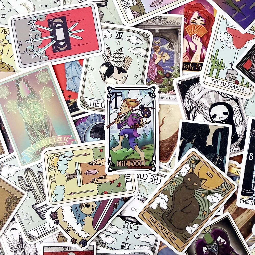 10/50Pcs Tarot Card Graffiti Stickers Set Waterproof for Skateboard Notebook Luggage Water Cup Fridge DIY Decals
10/50Pcs Tarot Card Graffiti Stickers Set Waterproof for Skateboard Notebook Luggage Water Cup Fridge DIY Decals