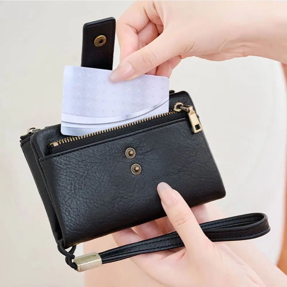 Портативный RFID-защищенный короткий кошелек с несколькими отделениями для карт, монетницей на ремешке и двойной молнией, маленький картхолдер
Портативный RFID-защищенный короткий кошелек с несколькими отделениями для карт, монетницей на ремешке и двойной молнией, маленький картхолдер