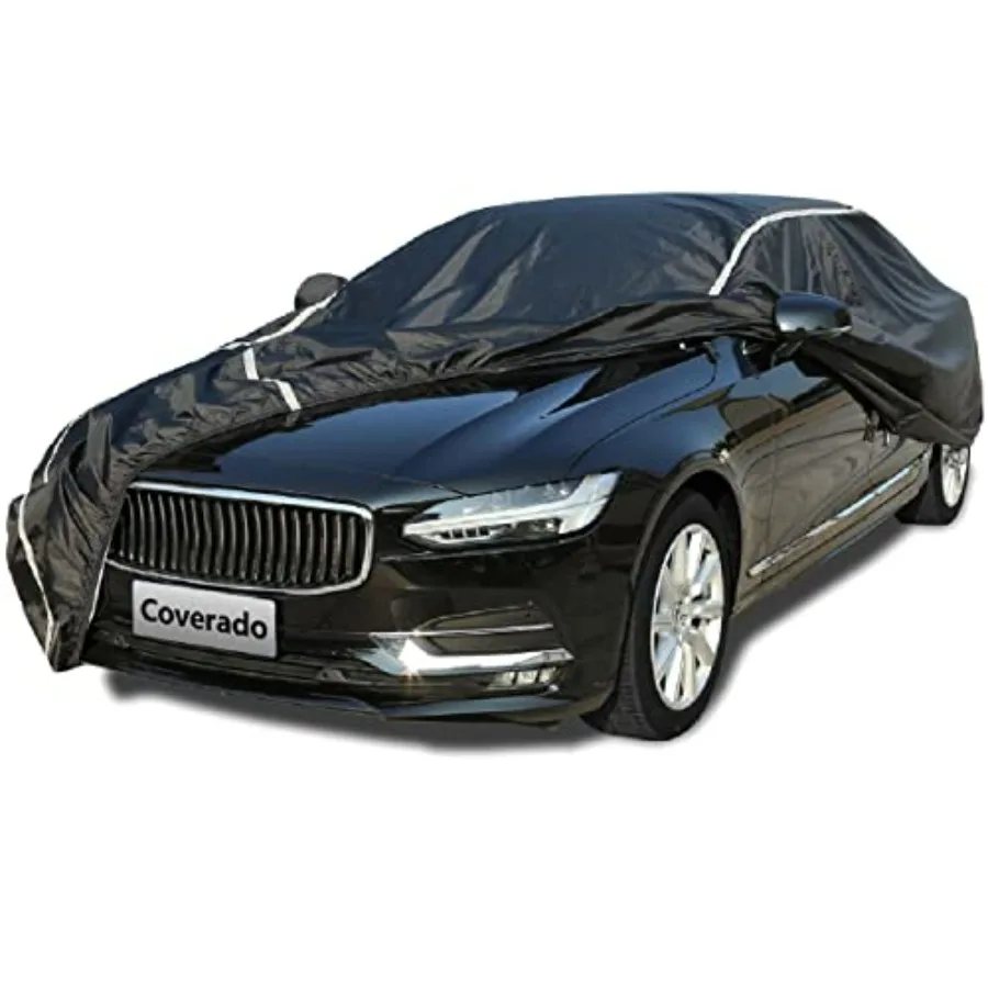 All Weather Waterproof Car Cover for Sedan, Soft Cotton Backing, Black, UV/Snow/Wind/Hail Protection with Zipper Door, Universa
All Weather Waterproof Car Cover for Sedan, Soft Cotton Backing, Black, UV/Snow/Wind/Hail Protection with Zipper Door, Universa