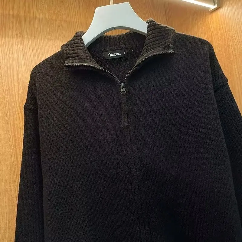 Loose Casual Knitted Cardigan Men's Stand Collar Autumn Winter Jaet Sli Versatile Polyester Fiber Long Sve Warmth
Loose Casual Knitted Cardigan Men's Stand Collar Autumn Winter Jaet Sli Versatile Polyester Fiber Long Sve Warmth