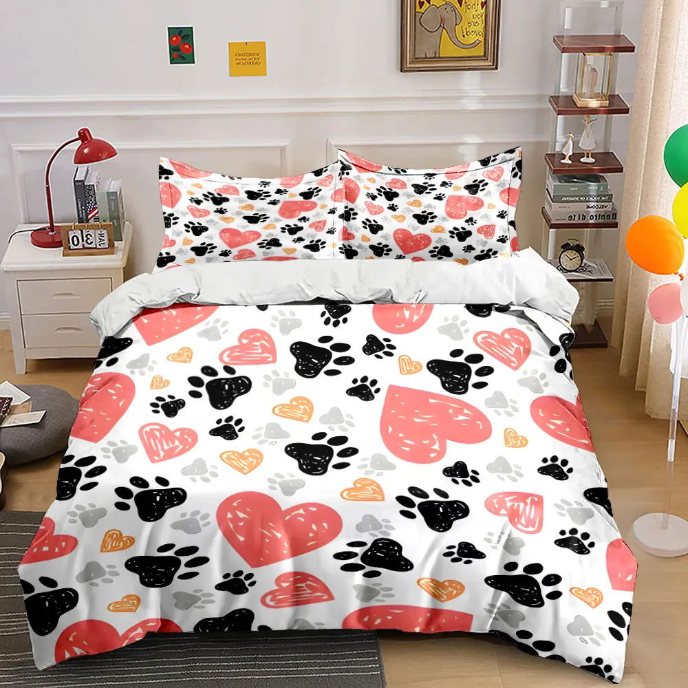 "Pet Lover's Heart Pattern Set" Exquisite three-piece bedding set gift for kids and adults
"Pet Lover's Heart Pattern Set" Exquisite three-piece bedding set gift for kids and adults