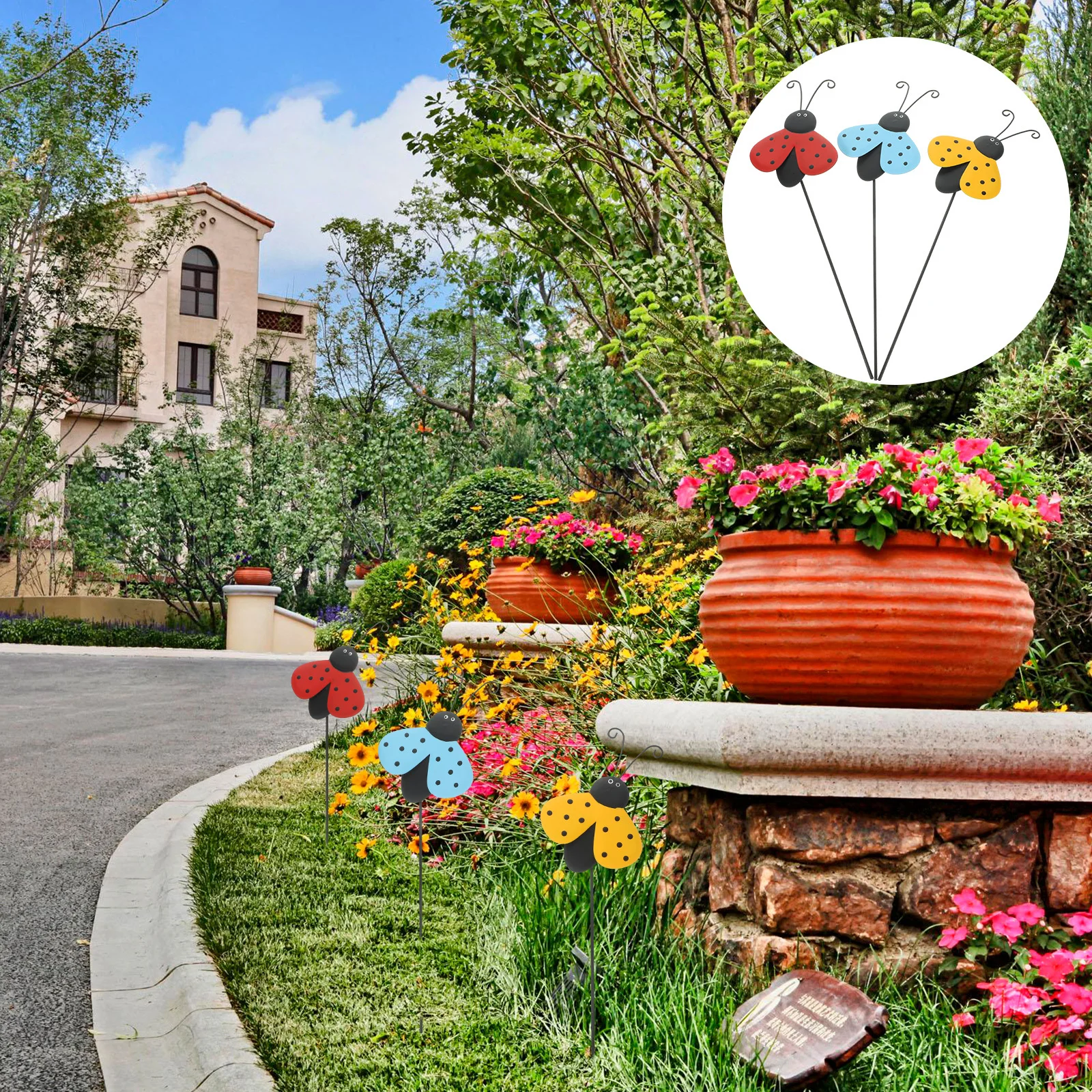 3Pcs Colorful Ladybugs Garden Stakes Yard Decor Outdoor Patio Stakes Decorative Garden Lawn Ornaments Yard Ladybugs
3Pcs Colorful Ladybugs Garden Stakes Yard Decor Outdoor Patio Stakes Decorative Garden Lawn Ornaments Yard Ladybugs