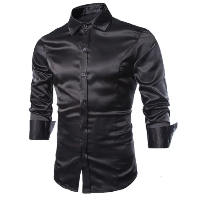 2022 New Arrival Male Satin Silk Shirt Long Sleeve Slim Fit Men Shirts Emulation Silk Casual Button Down Mens Shirts
2022 New Arrival Male Satin Silk Shirt Long Sleeve Slim Fit Men Shirts Emulation Silk Casual Button Down Mens Shirts