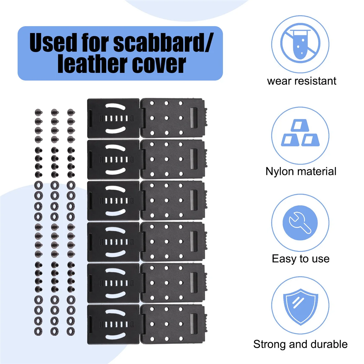 GET! 6PCS Travel Buckle Large Tek Lok Belt Clip Loop for Knife Kydex Sheath/Holster with Hardware, Special for DIY
GET! 6PCS Travel Buckle Large Tek Lok Belt Clip Loop for Knife Kydex Sheath/Holster with Hardware, Special for DIY