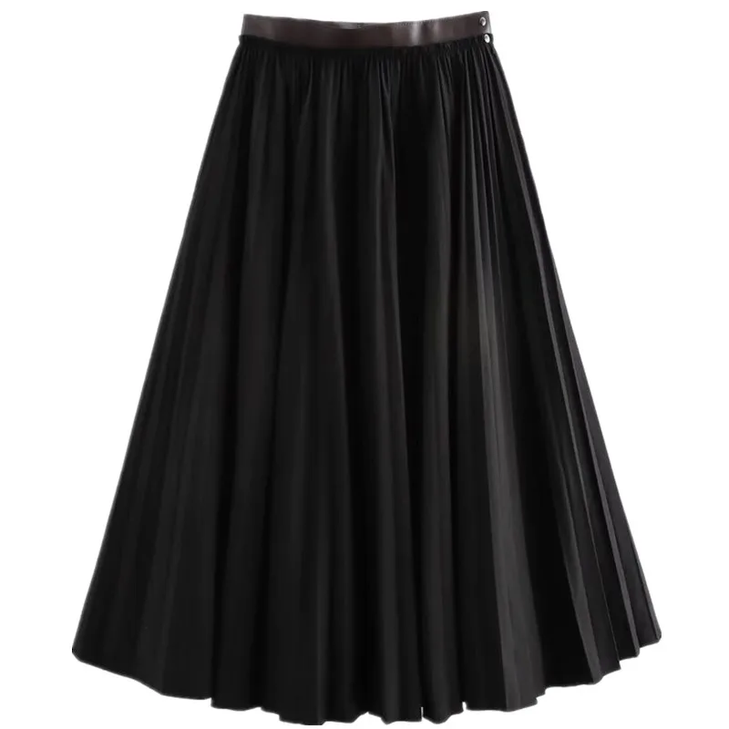 Осень-зима, новая женская универсальная кожаная плиссированная юбка со средней талией, модный универсальный дизайн
Осень-зима, новая женская универсальная кожаная плиссированная юбка со средней талией, модный универсальный дизайн