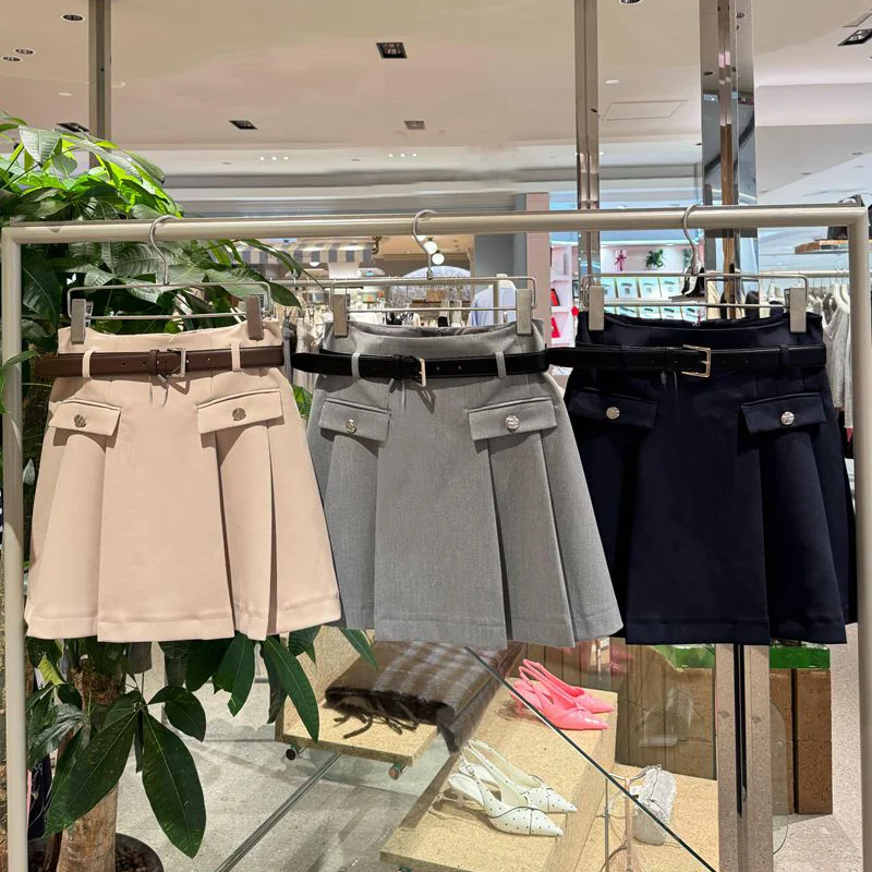 Gray Series Fashionable Leggy! Multi-Piece 3D Cutting Pocket Decorated Pleated JK Skirt Leather Belt Standard Fit High Waist ...
Gray Series Fashionable Leggy! Multi-Piece 3D Cutting Pocket Decorated Pleated JK Skirt Leather Belt Standard Fit High Waist ...