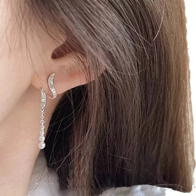 Lady Long Flowing Pearl Drop Earrings - Luxurious Full-Diamond Earrings as Party Jewelry Accessories for Women
Lady Long Flowing Pearl Drop Earrings - Luxurious Full-Diamond Earrings as Party Jewelry Accessories for Women