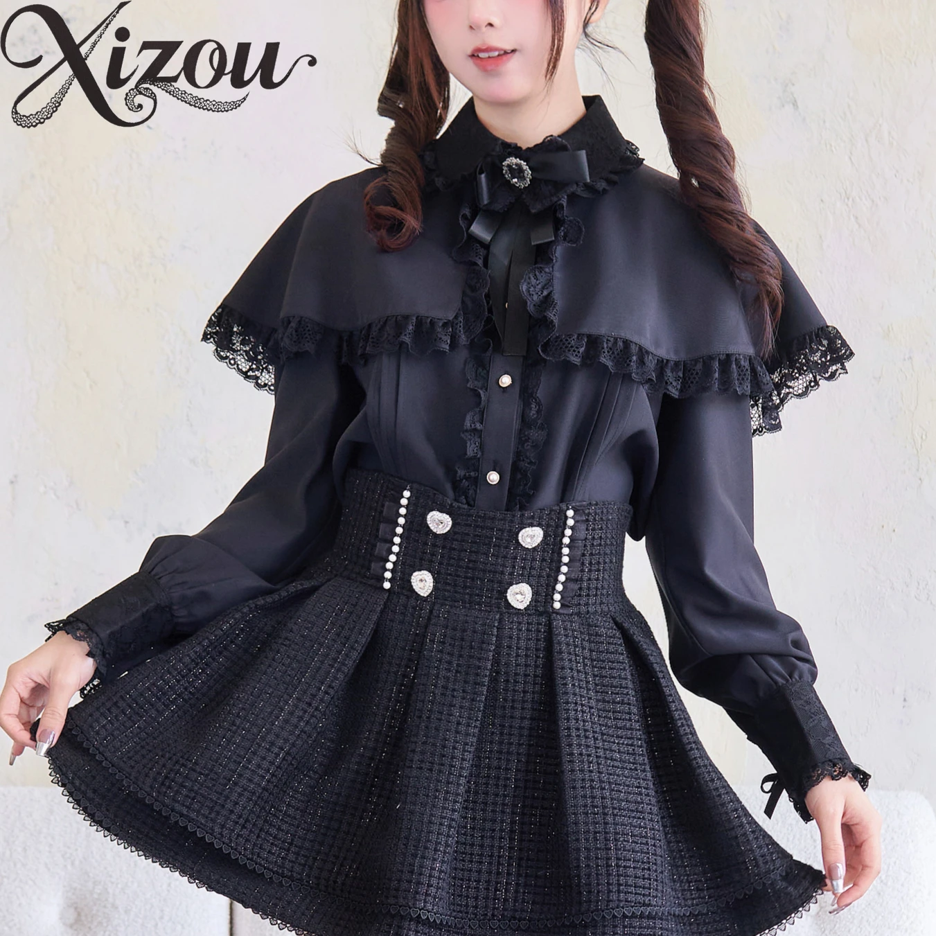 Lolita Japanese Style Spring Autumn Womens Tops Cute Sweet Long Sleeve Shirt Mine Series Shirt Lace Retro Elegant Blouse
Lolita Japanese Style Spring Autumn Womens Tops Cute Sweet Long Sleeve Shirt Mine Series Shirt Lace Retro Elegant Blouse