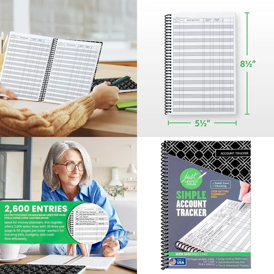 s Premium Check Book Register Debit Card Ledger Notebook - Checking Account Register, Business Ledger, Cash Log Expense Tracker
s Premium Check Book Register Debit Card Ledger Notebook - Checking Account Register, Business Ledger, Cash Log Expense Tracker