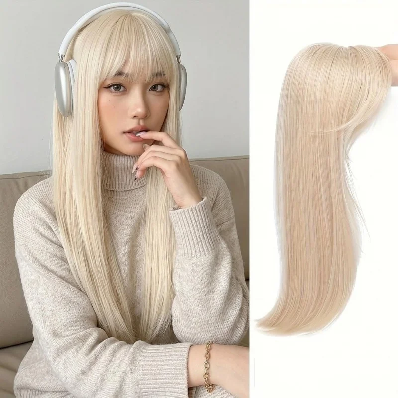 18 inch multicolor clip-in bangs, heat resistant synthetic hair. 3D full coverage, adds volume, ideal for fine hair.
18 inch multicolor clip-in bangs, heat resistant synthetic hair. 3D full coverage, adds volume, ideal for fine hair.