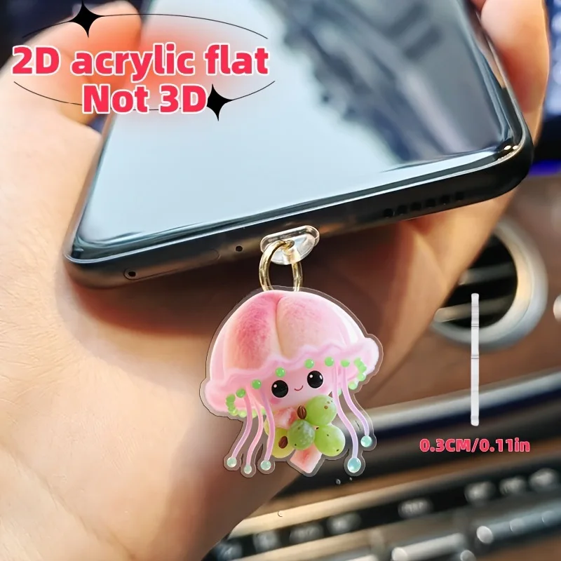 Cute Jellyfish Phone Dust Plug 2D Acrylic Flat Anti-Dust Charm for Type-C iPhone Kawaii Phone Accessory for Girls Women
Cute Jellyfish Phone Dust Plug 2D Acrylic Flat Anti-Dust Charm for Type-C iPhone Kawaii Phone Accessory for Girls Women