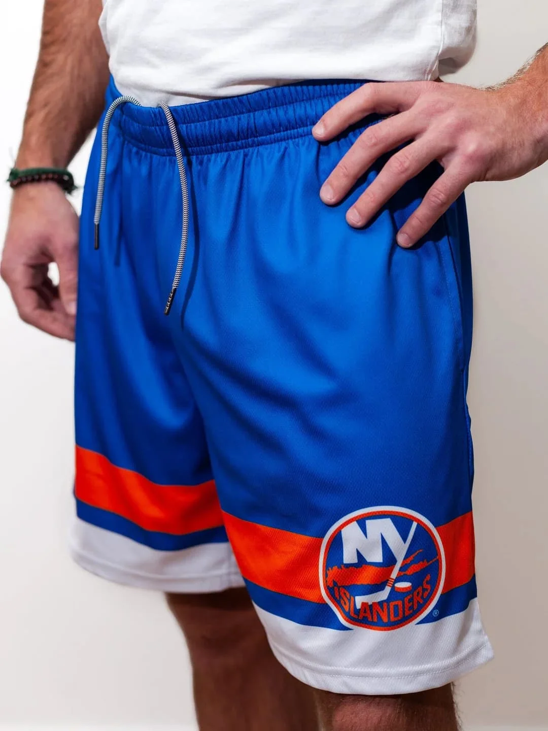 New York Islanders Logo Men Athletic Shorts Blue Orange White Stripe Quick Dry Casual Training Shorts with Drawstring
New York Islanders Logo Men Athletic Shorts Blue Orange White Stripe Quick Dry Casual Training Shorts with Drawstring