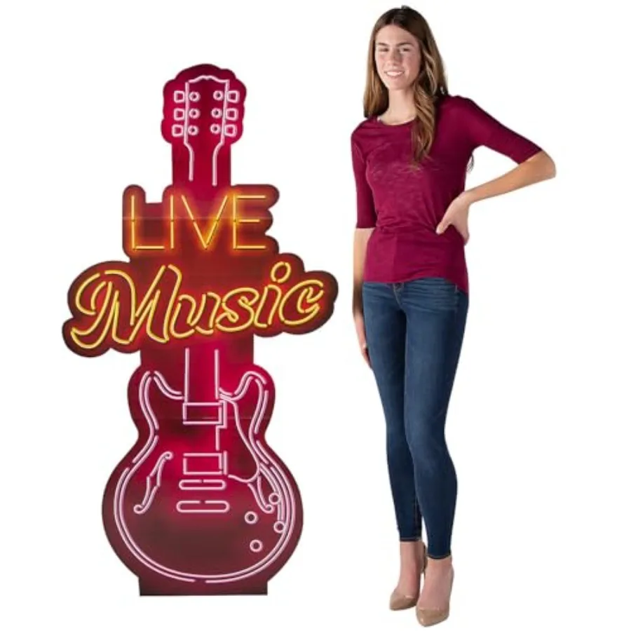Neon Music City Guitar Cardboard Stand-Up
Neon Music City Guitar Cardboard Stand-Up